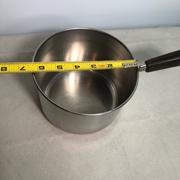 Vtg Revere Ware Copper Bottom SaucePan 2Quart 1801 No Lid Rome NY USA READ - Picture 6 of 9